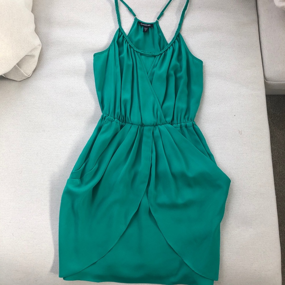 Bebe Green Flowy Dress